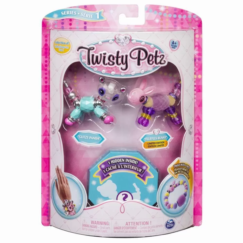 TWISTY PETZ SET 3 BRATARI ANIMALUTE PANDA IEPURAS PISICA