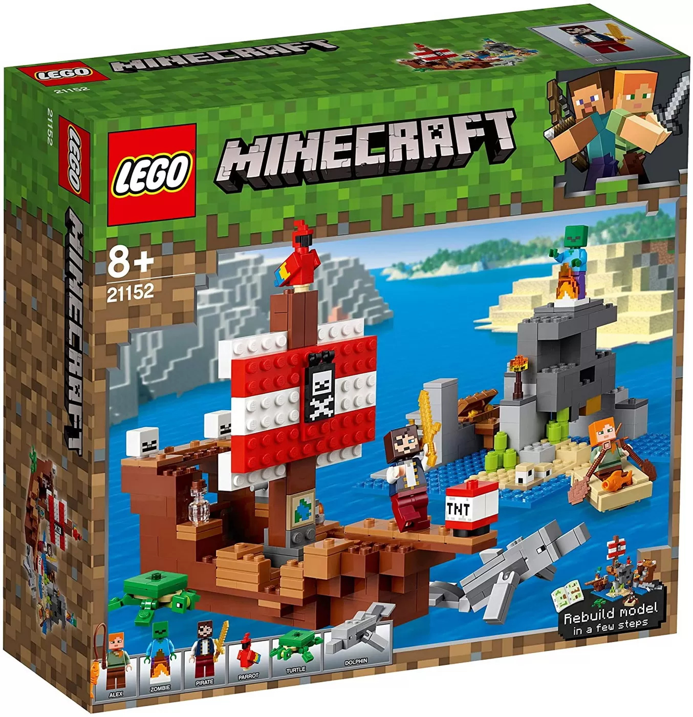 LEGO MINECRAFT AVENTURA CORABIEI DE PIRATI 21152