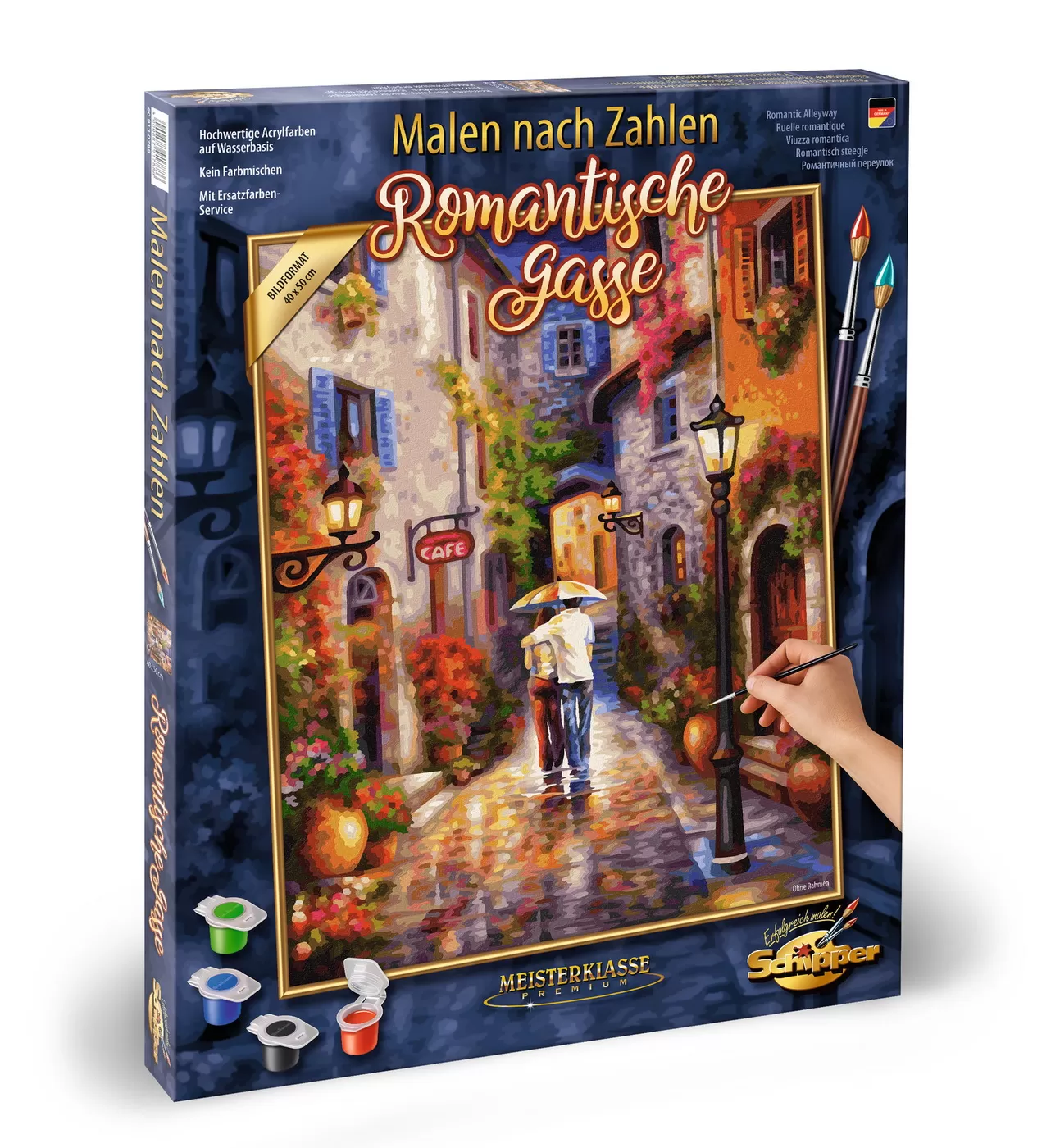 KIT PICTURA PE NUMERE SCHIPPER PLOUA INTR-O SEARA ROMANTICA
