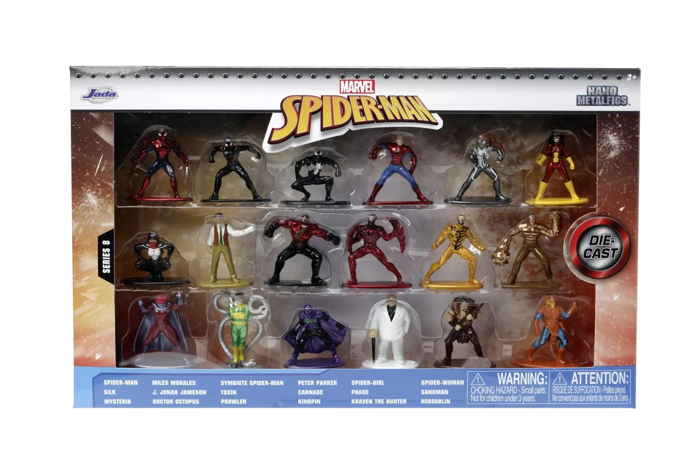 JADA MARVEL SPIDER MAN NANOFIGURINE METALICE SET 1 4CM