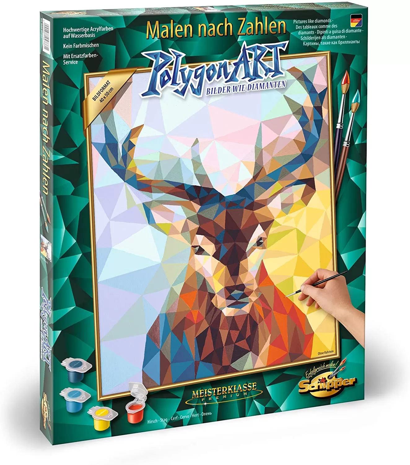 KIT PICTURA PE NUMERE SCHIPPER CERB POLYGON ART