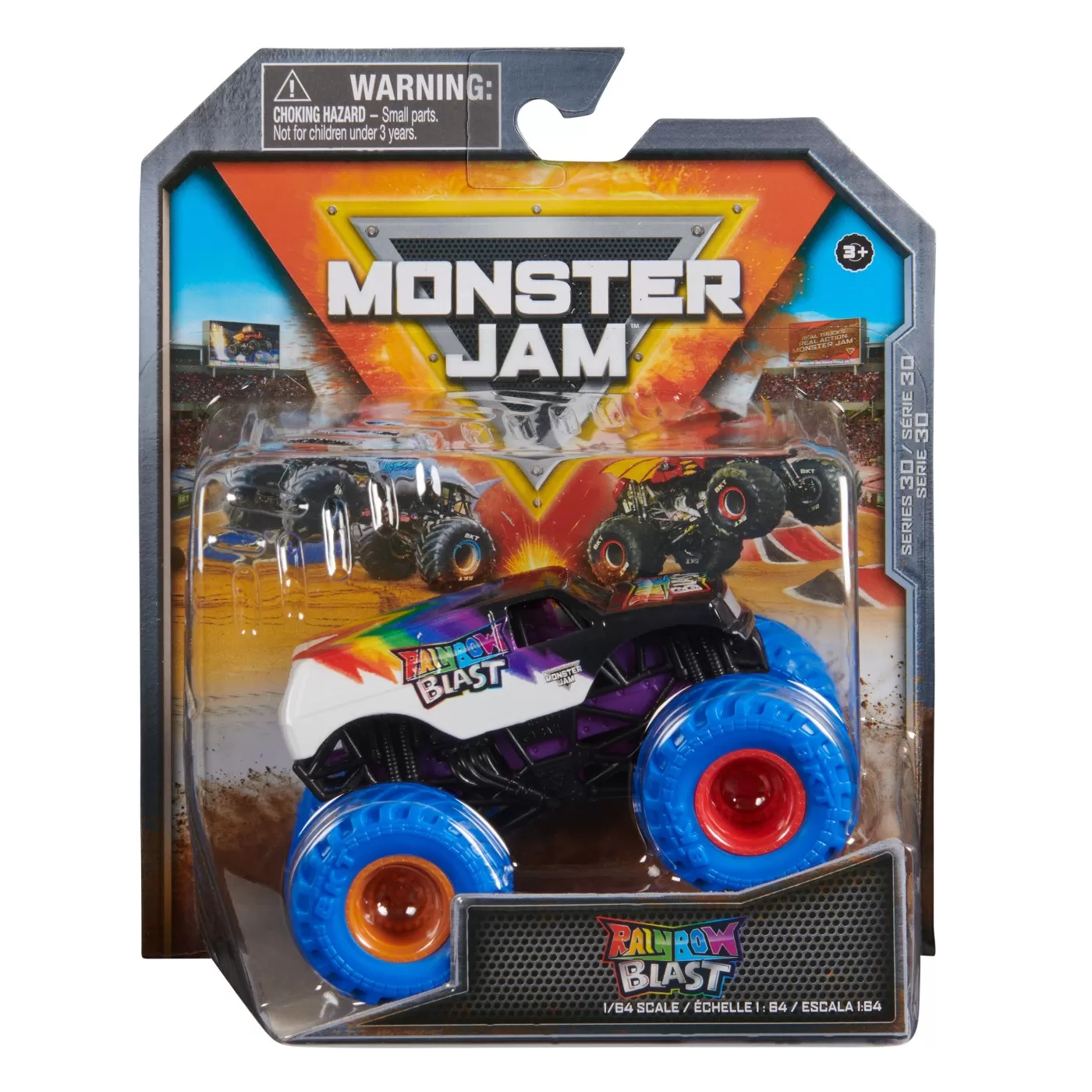 MONSTER JAM MASINUTA METALICA RAINBOW BLAST SCARA 1 LA 64