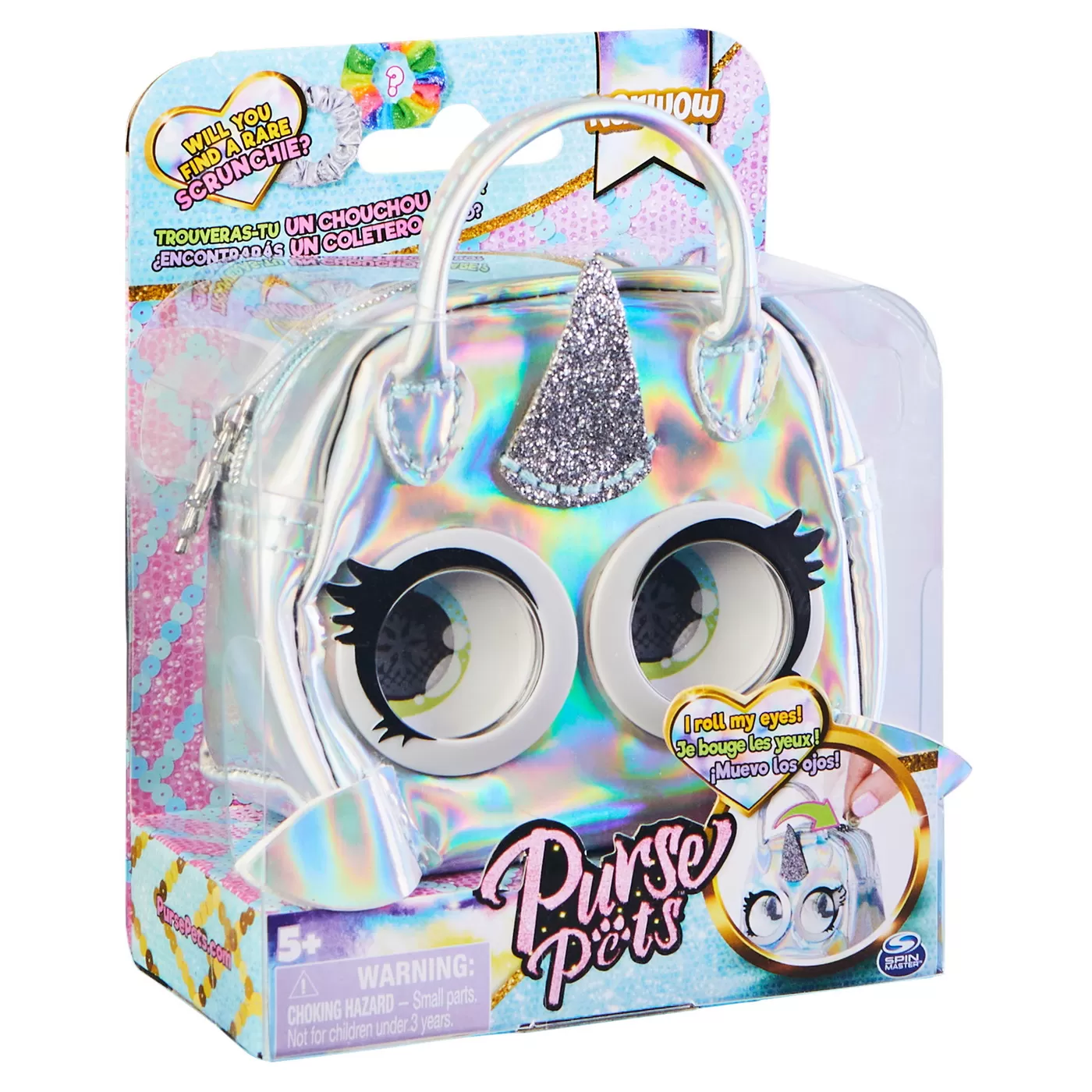 PURSE PETS GENTUTA MICRO UNICORN ARGINTIU