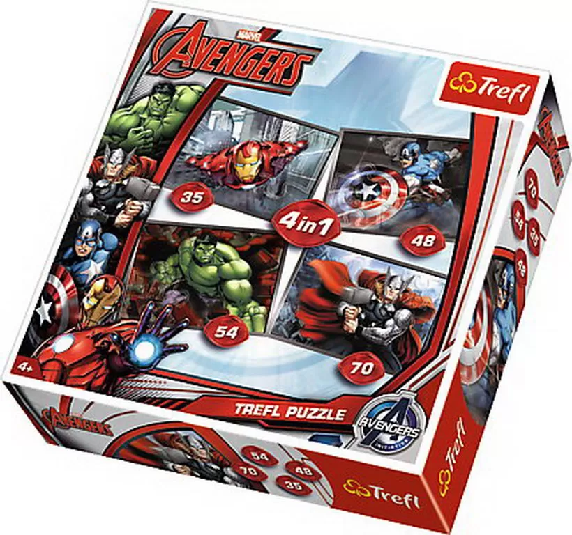 PUZZLE TREFL 4IN1 RAZBUNATORII