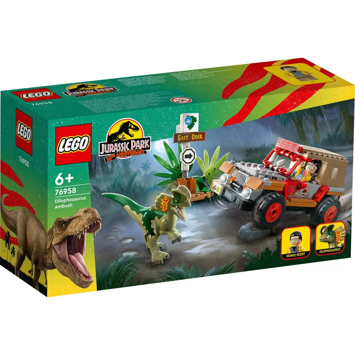 LEGO JURRASIC WORLD AMBUSCADA ASUPRA UNUI DILOPHOSAURUS 76958