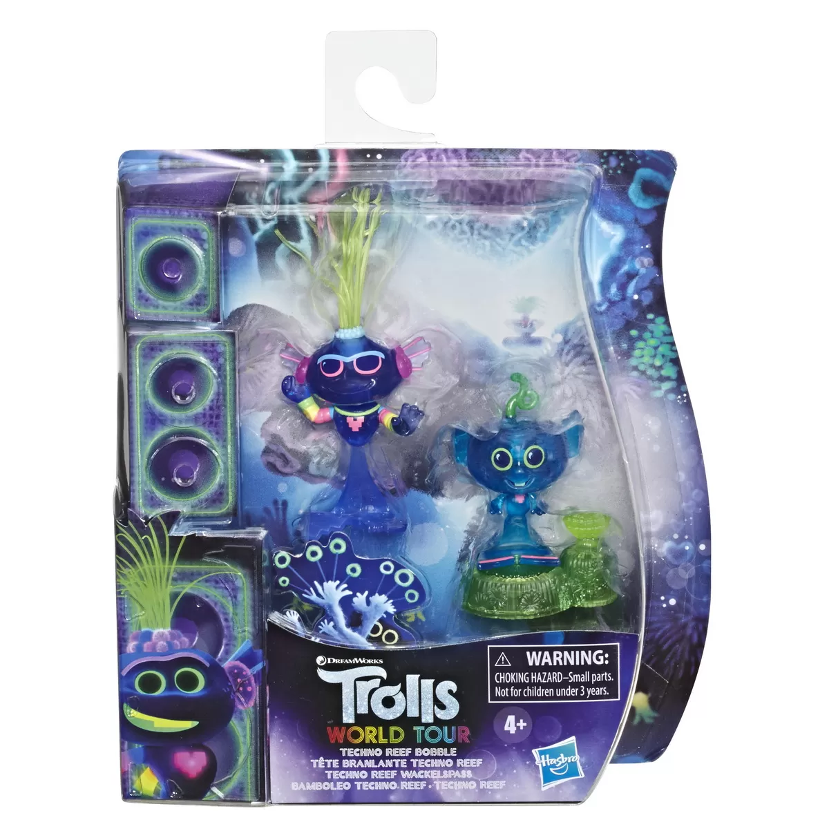TROLLS SET 2 FIGURINE TECHNO REEF BOBBLE
