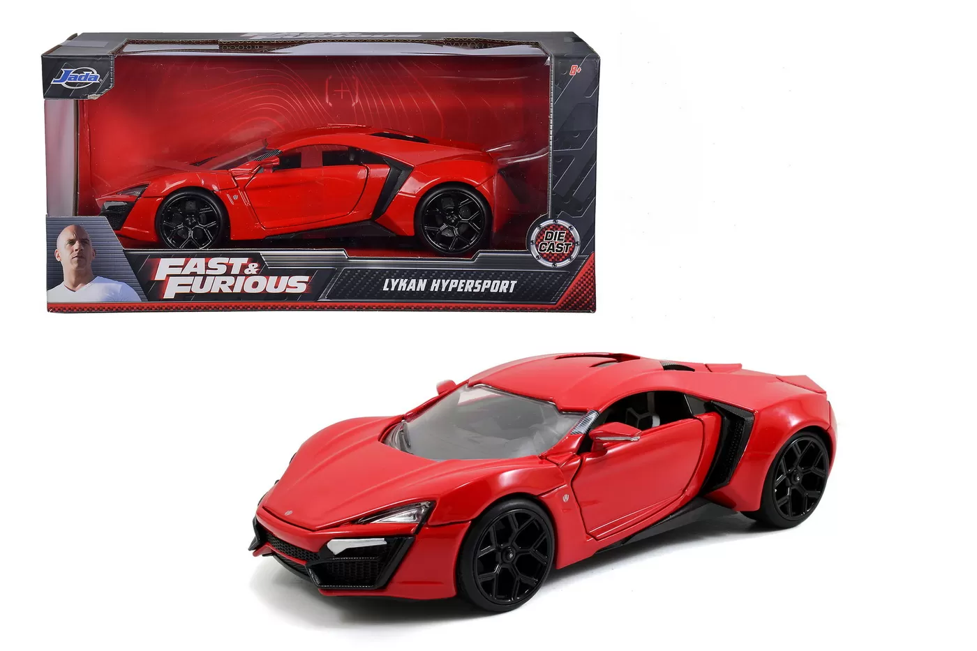MASINUTA METALICA FAST AND FURIOUS LYKAN HYPERSPORT SCARA 1:24