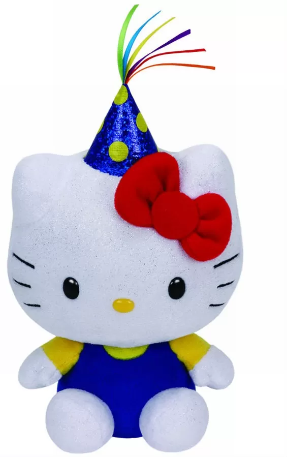 PLUS TY 15CM BEANIE BABIES HELLO KITTY PARTY