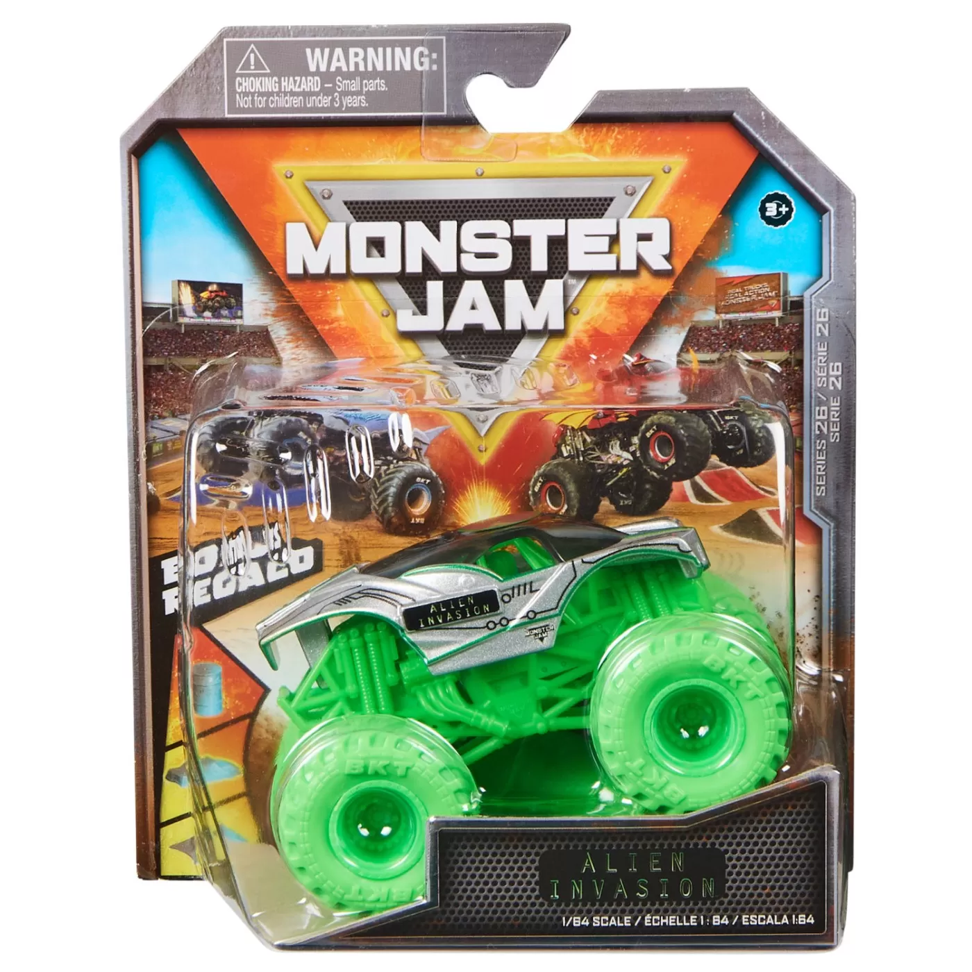 MONSTER JAM MASINUTA METALICA ALIEN INVASION SCARA 1 LA 64