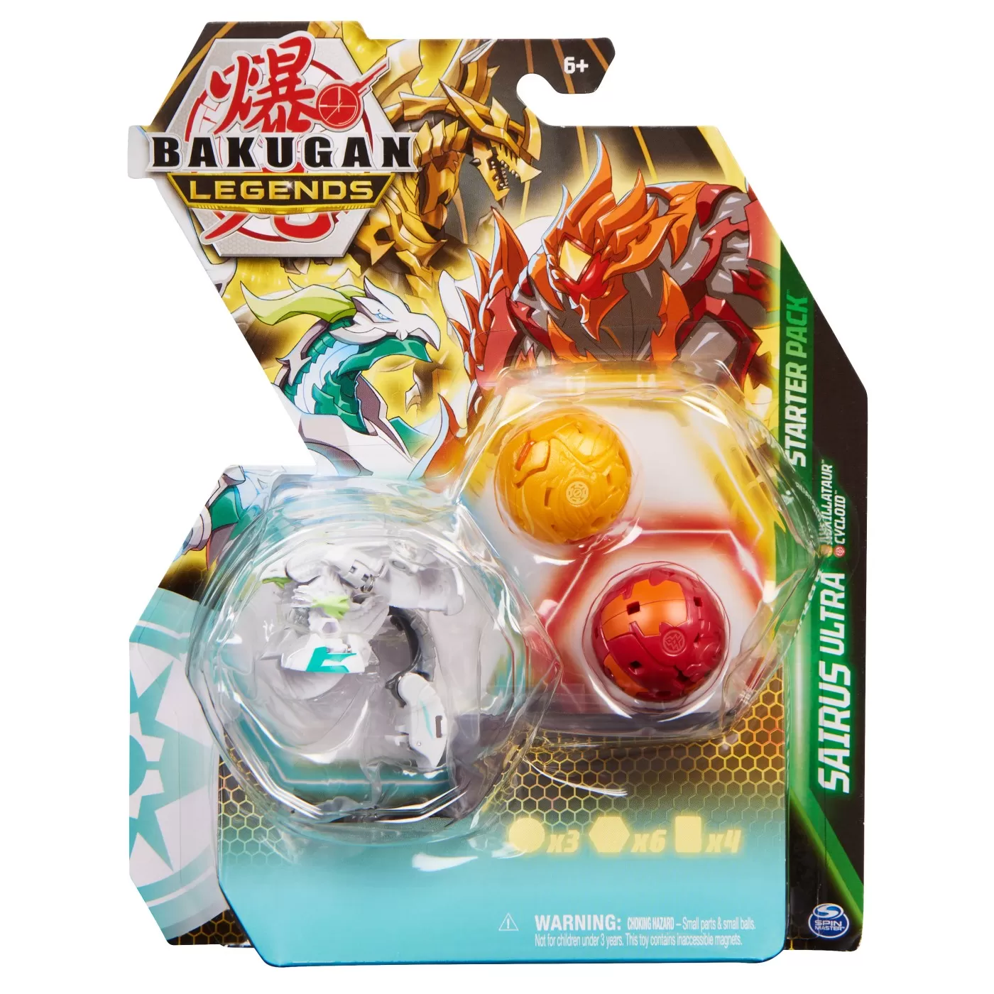 BAKUGAN S5 PACHET STARTER SAIRUS ULTRA, AUXILLATAUR SI CYCLOID