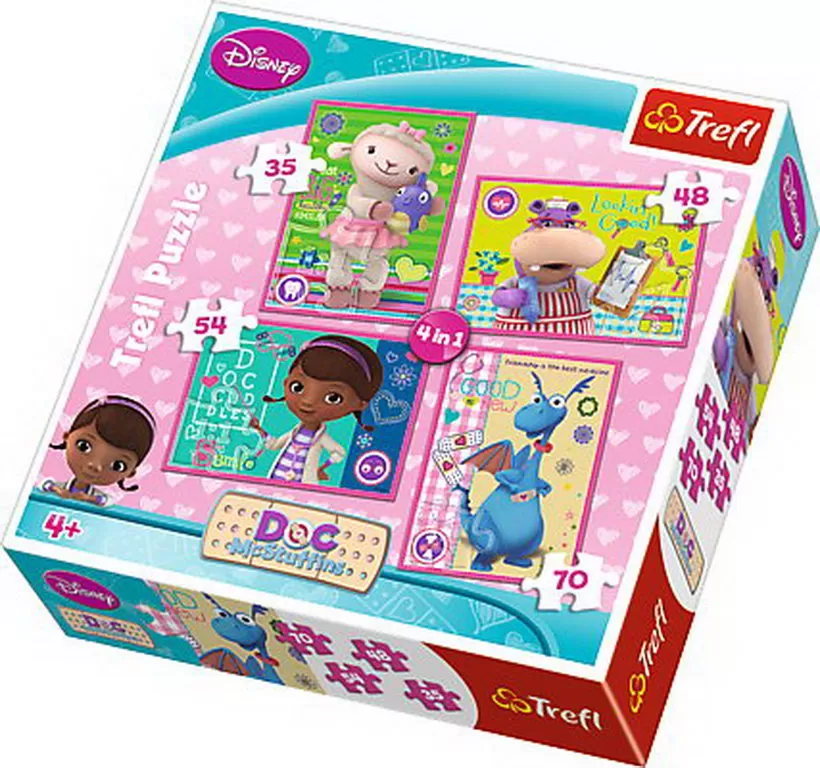PUZZLE TREFL 4IN1 DOCTORITA PLUSICA