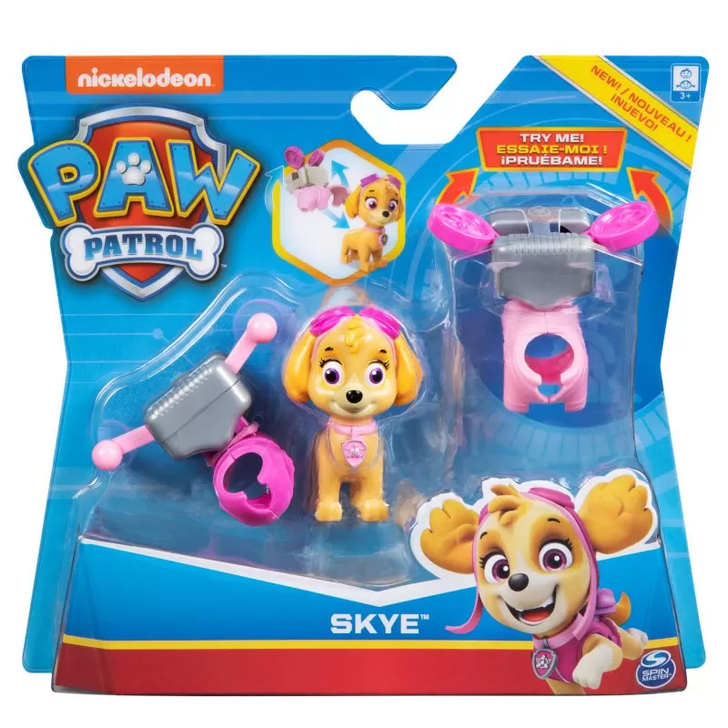 PATRULA CATELUSILOR FIGURINA DE ACTIUNE SKYE CU 2 UNIFORME