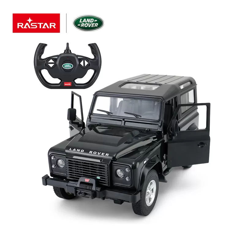 MASINA CU TELECOMANDA LAND ROVER DEFENDER NEGRU CU SCARA 1 LA 14