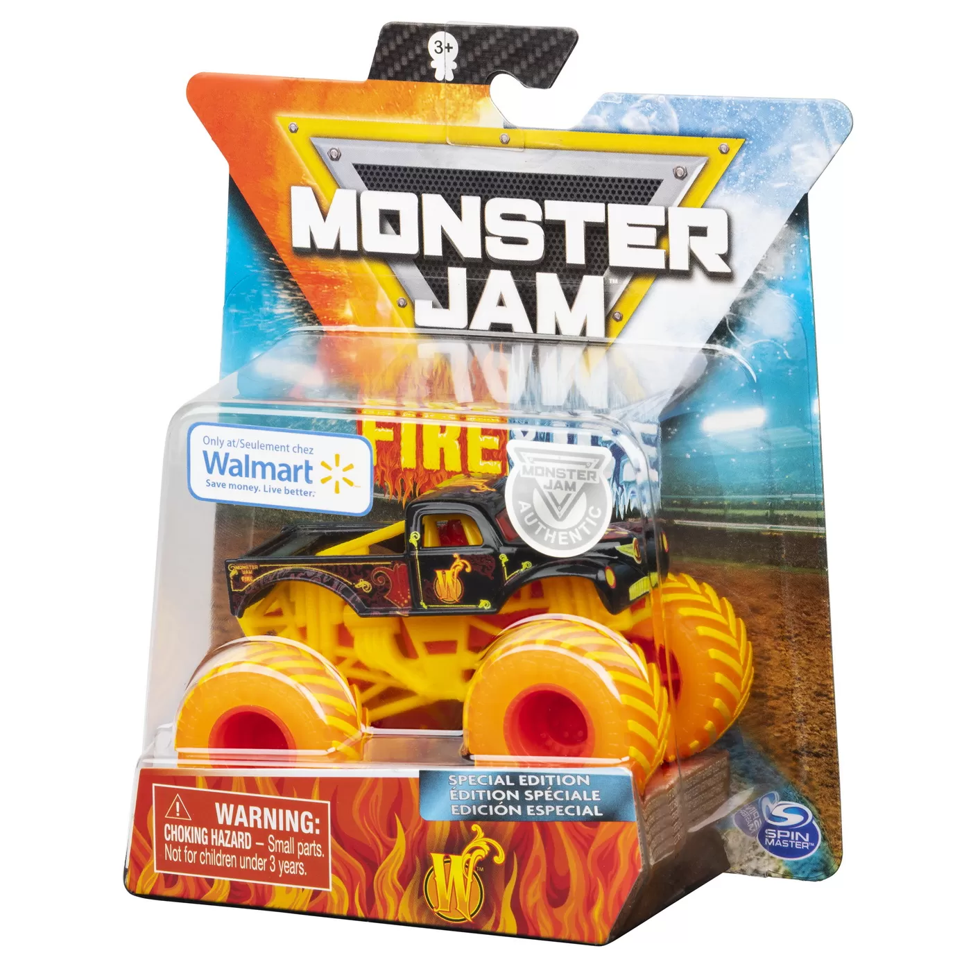 MONSTER JAM MASINUTA METALICA FIRE AND ICE PERSONAJUL W