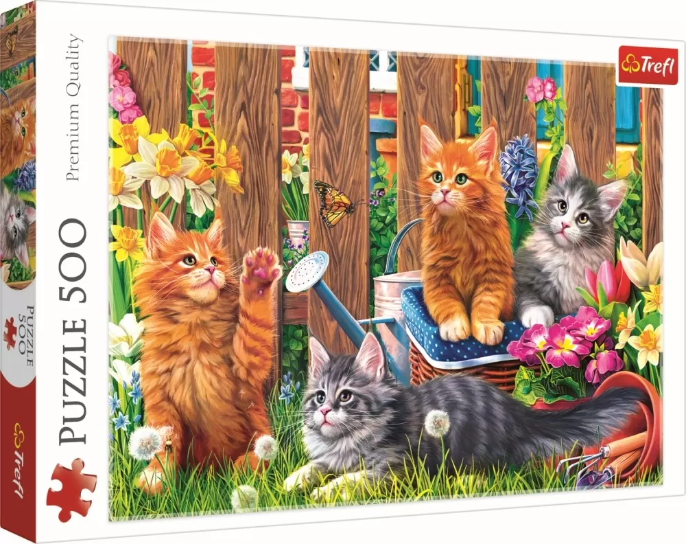 PUZZLE TREFL 500 PISICUTE IN GRADINA