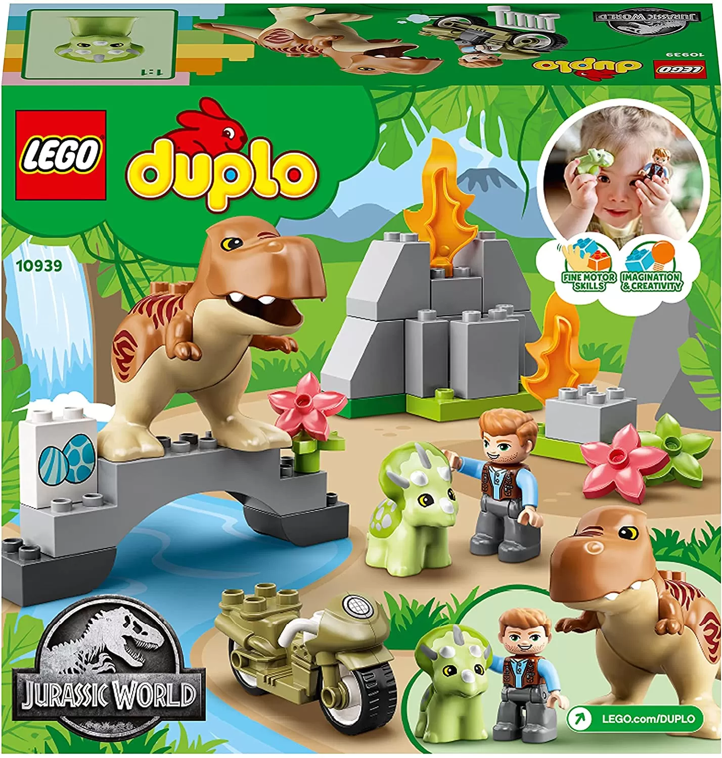 LEGO DUPLO EVADAREA DINOZURILOR T. REX SI TRICERATOPS 10939