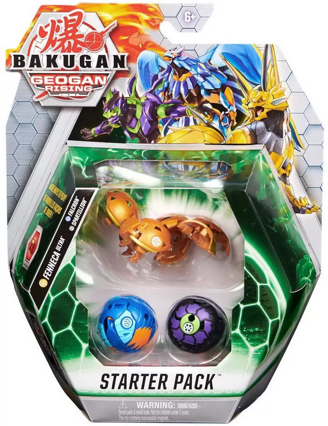 BAKUGAN S3 PACHET STARTER FENNECA ULTRA, SPARTILLION SI FALCRON