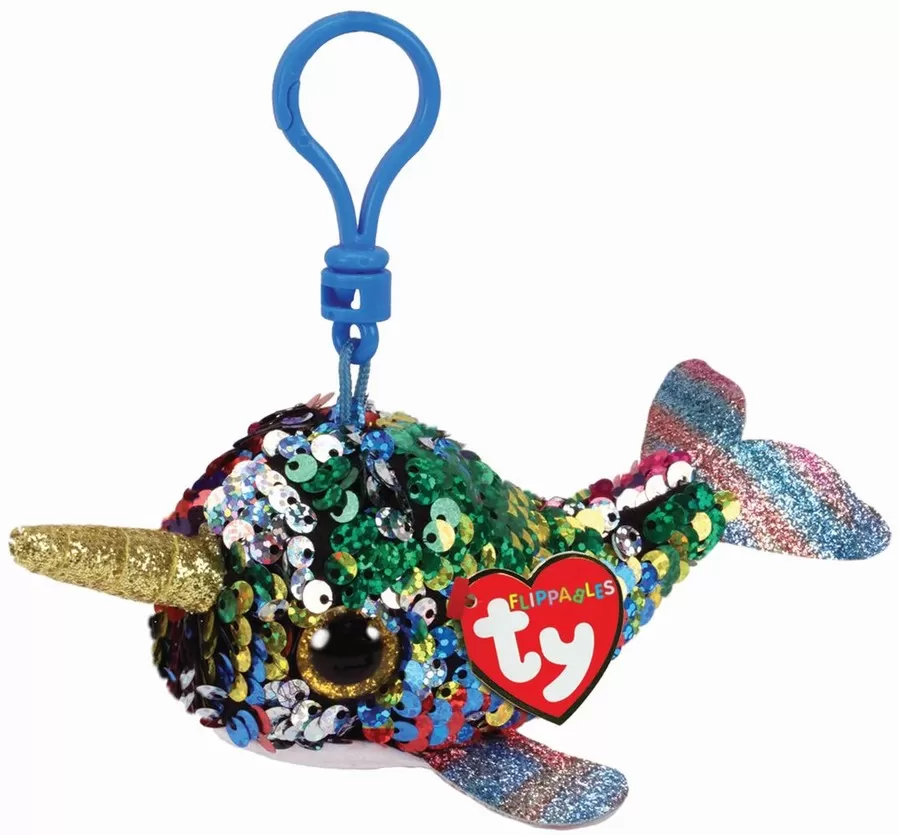 PLUS BRELOC TY 8.5CM SEQUINS NARVAL CU PAIETE