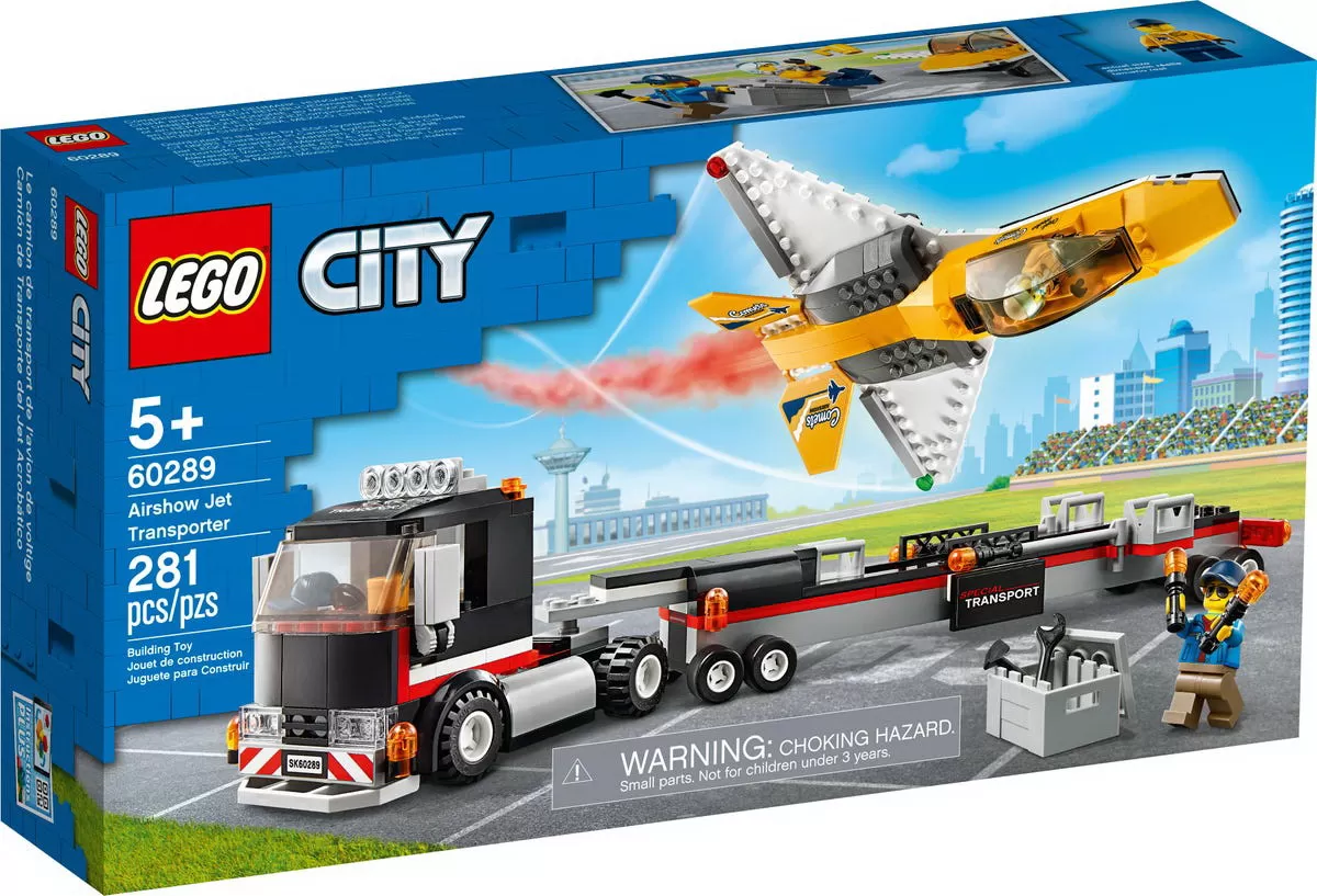 LEGO CITY TRANSPORTOR DE AVION CU REACTIE PENTRU SPECTACOL AVIATIC 60289