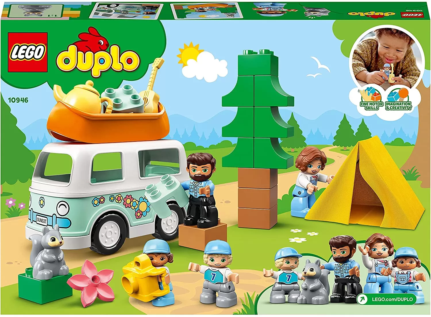 LEGO DUPLO AVENTURA CU RULOTA DE VACANTA A FAMILIEI 10946