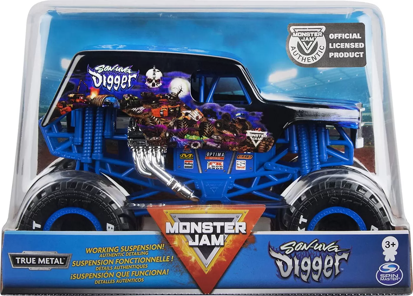 MONSTER JAM MACHETA METALICA SCARA 1 LA 24 SON-UVA DIGGER