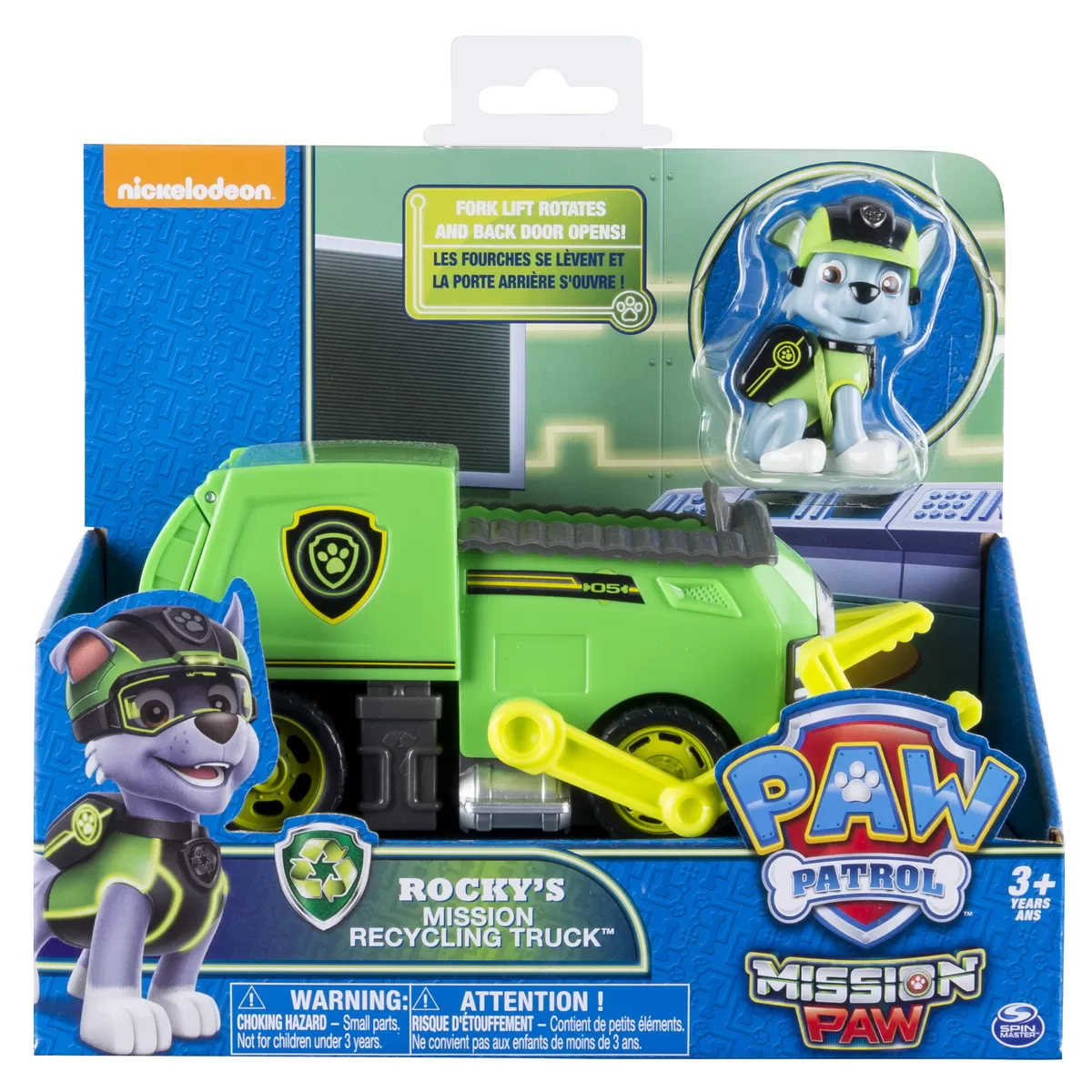 PATRULA CATELUSILOR SET MASINA DE RECICLARE CU FIGURINA ROCKY