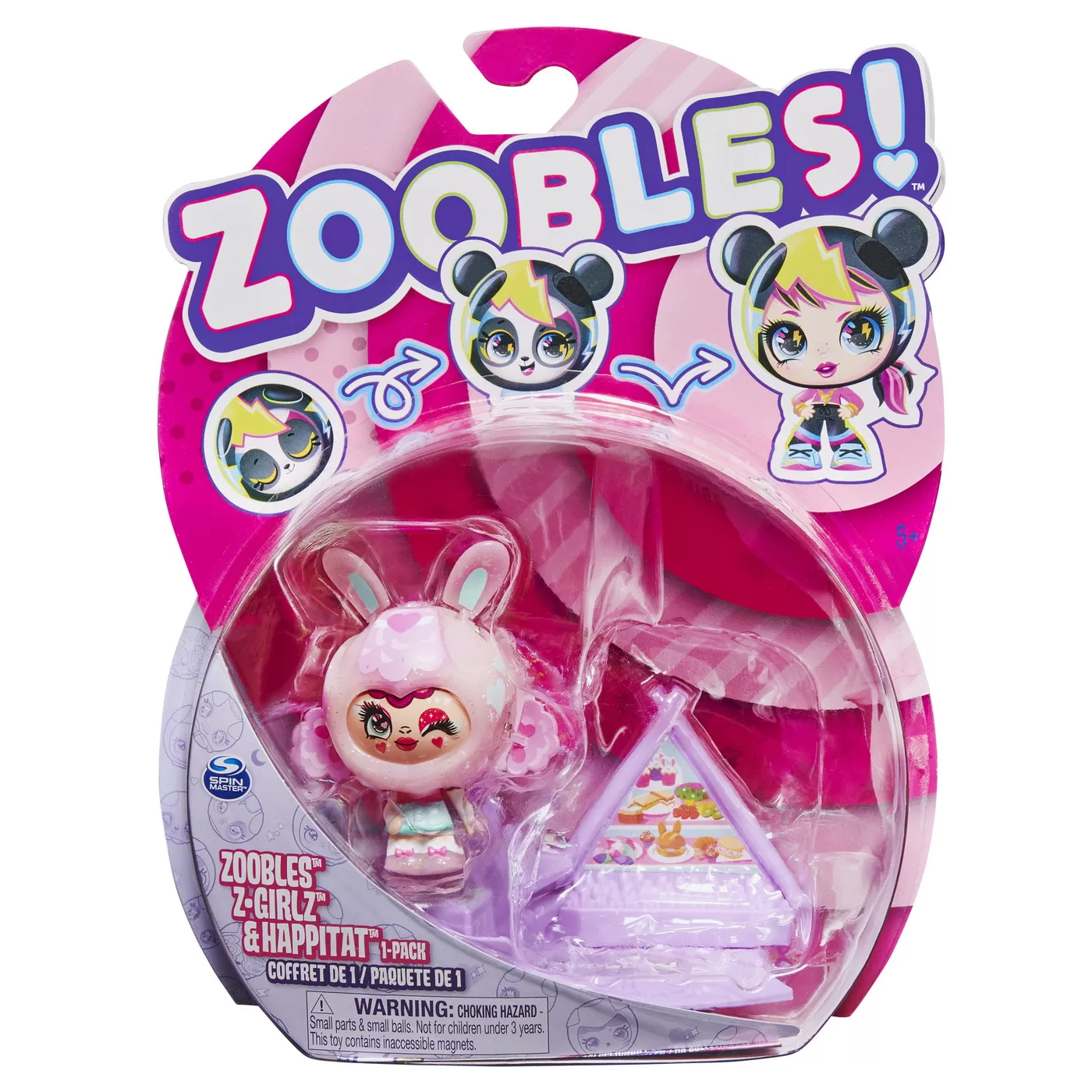 ZOOBLES Z-GIRLZ FIGURINA DE TRANSFORMARE FETITA IEPURAS