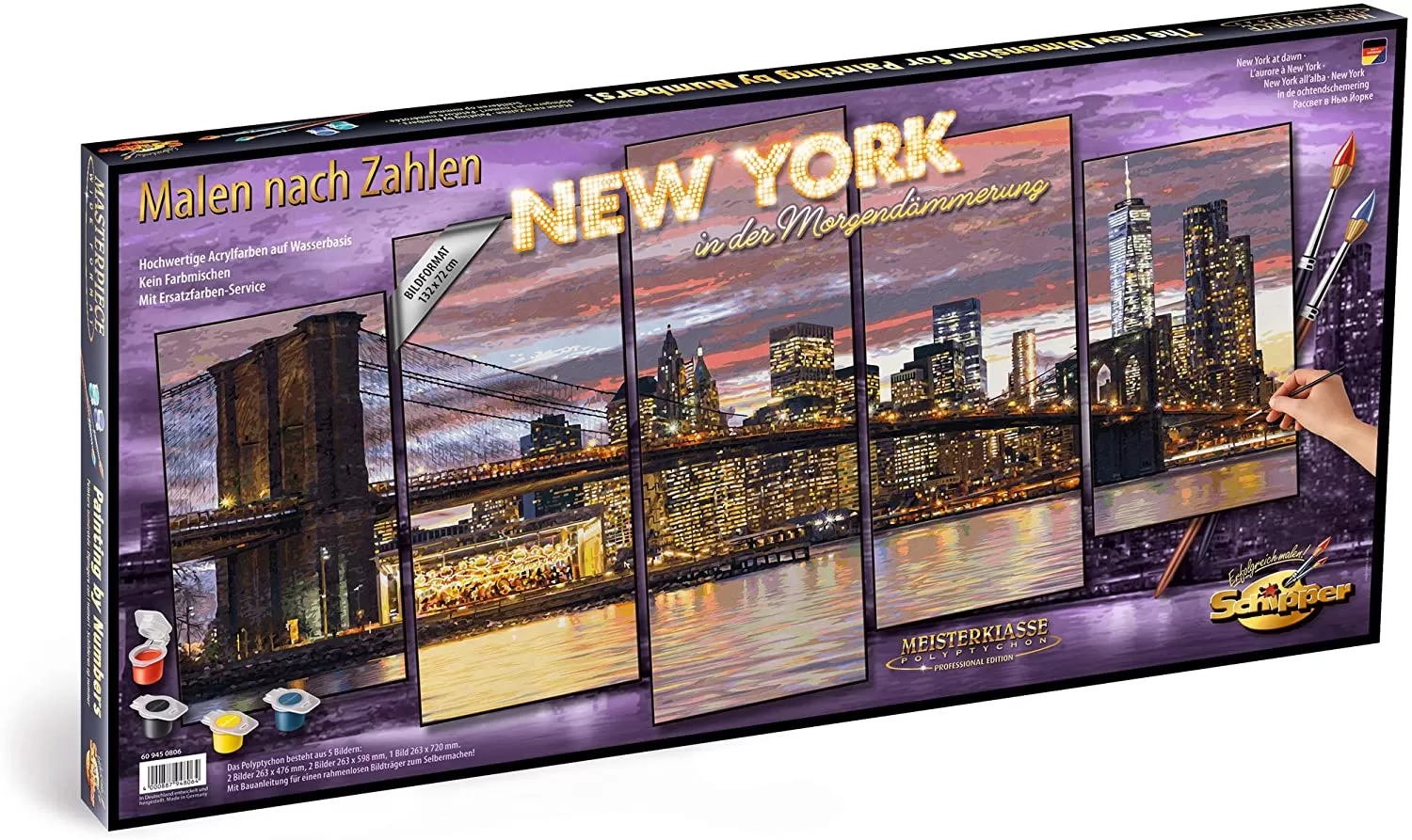 KIT PICTURA PE NUMERE SCHIPPER NEW YORK, 5 TABLOURI
