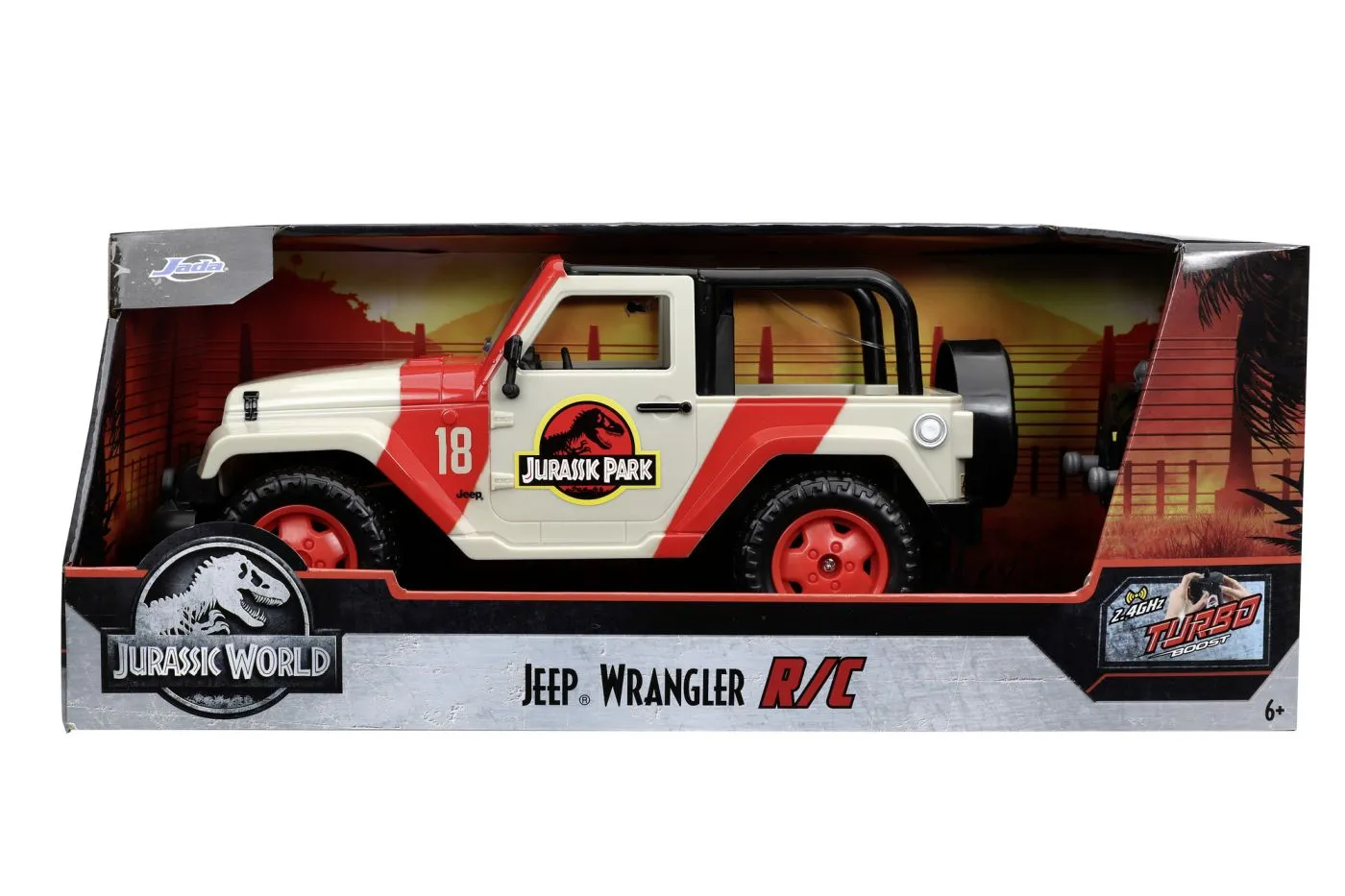 JADA JURASSIC WORLD JEEP WRANGLER CU TELECOMANDA SCARA 1 LA 16