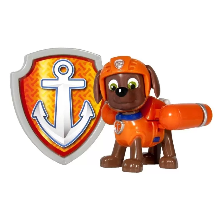 FIGURINA SI INSIGNA PAW PATROL ZUMA SALVAMAR 6.3 CM
