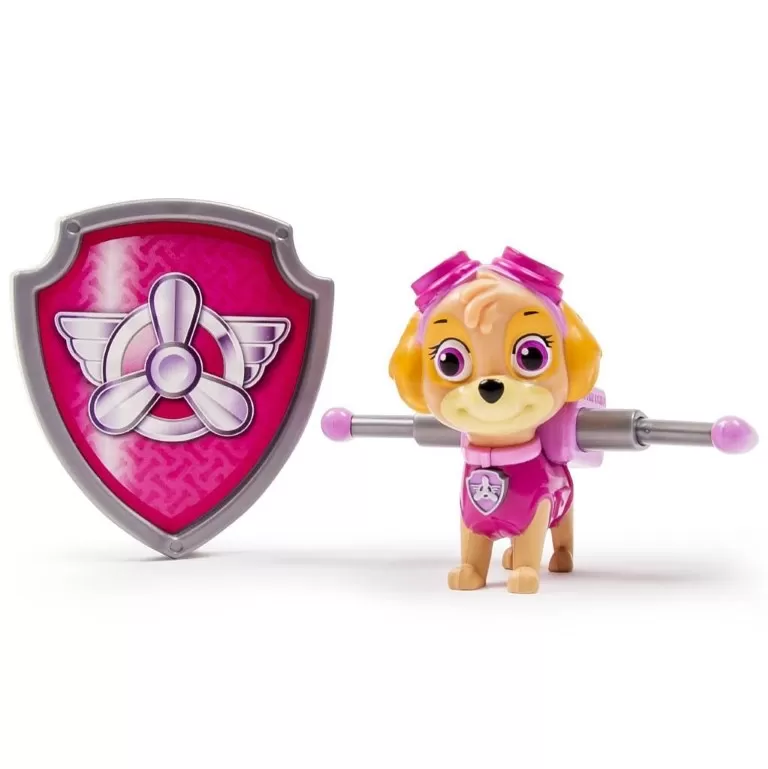 FIGURINA SI INSIGNA PAW PATROL SKYE AVIATOARE