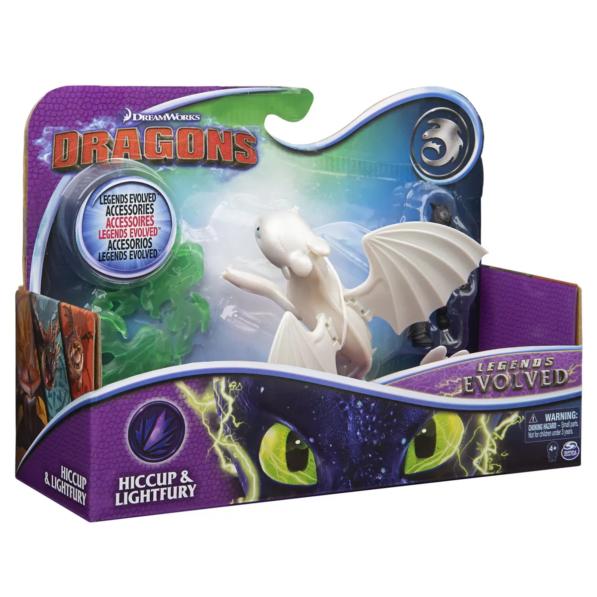 DRAGONS3 SET DRAGON FURIA LUMINII CU FIGURINA HICCUP