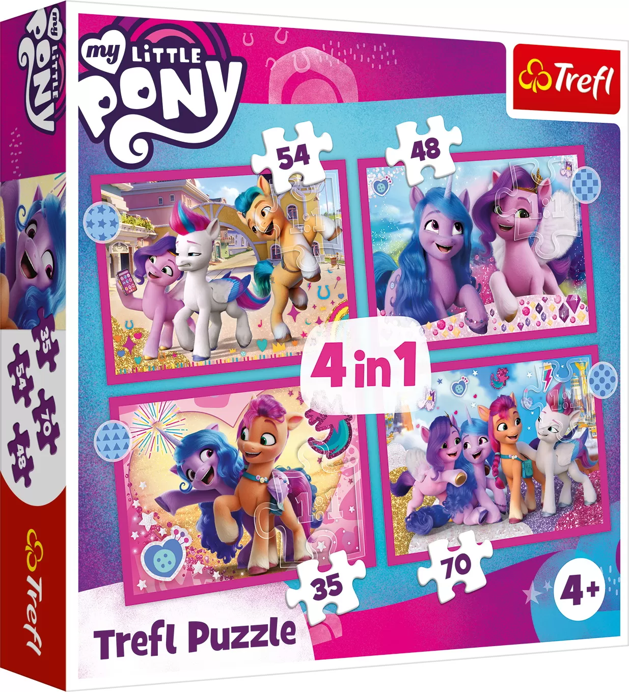 PUZZLE TREFL 4IN1 MY LITTLE PONY – PONEII COLORATI