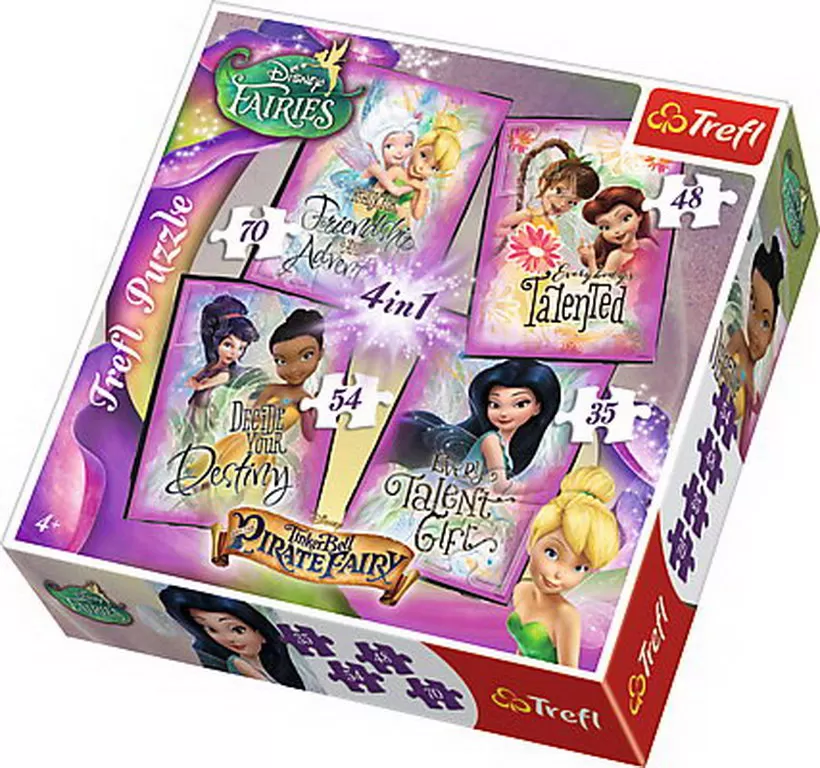 PUZZLE TREFL 4IN1 TINKERBELL SI PRIETENII