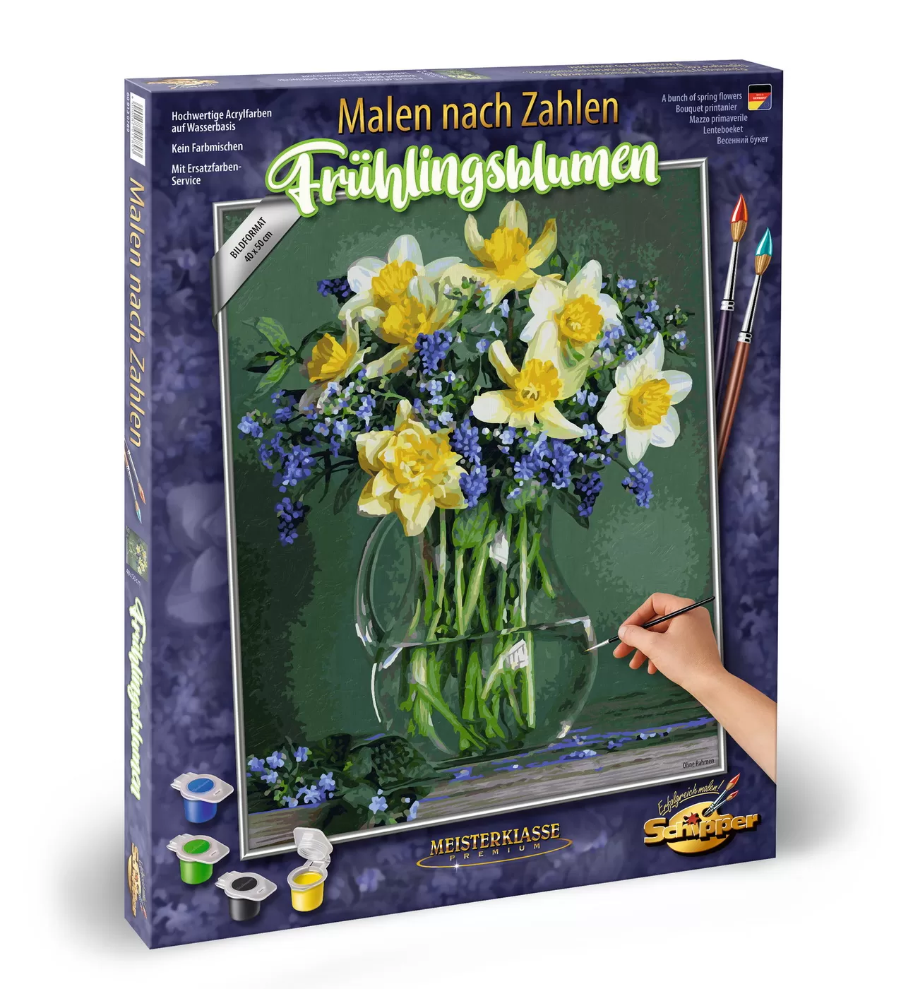 KIT PICTURA PE NUMERE SCHIPPER BUCHET CU FLORI DE PRIMAVARA