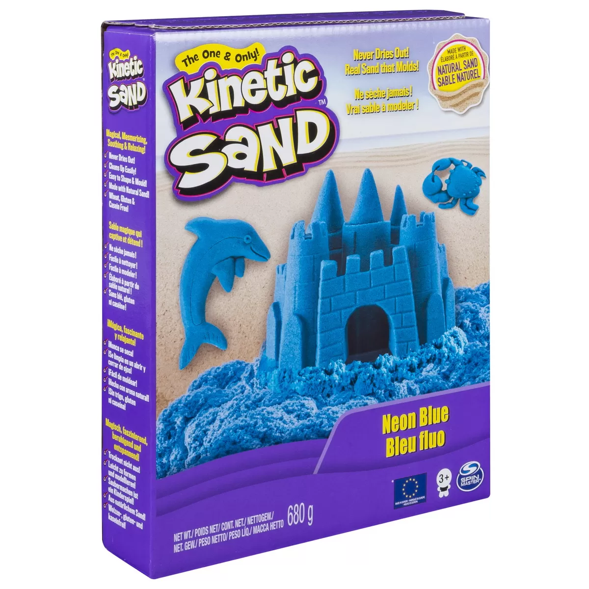 KINETIC SAND DELUXE CULORI ALBASTRU NEON 680GRAME