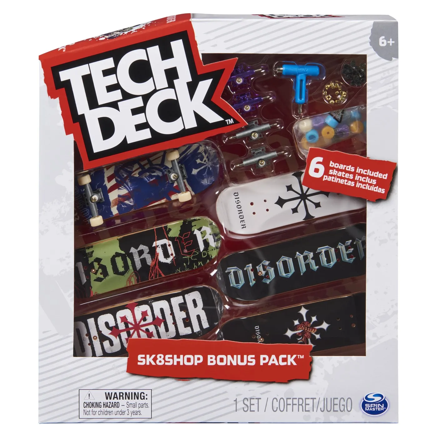 TECH DECK PACHET 6 PIESE CU ACCESORII FINGERBOARD DISORDER
