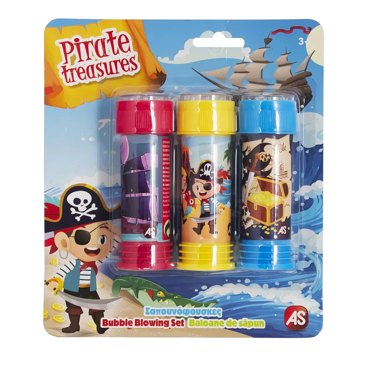 SET PIRATI 3 TUBURI BALOANE DE SAPUN