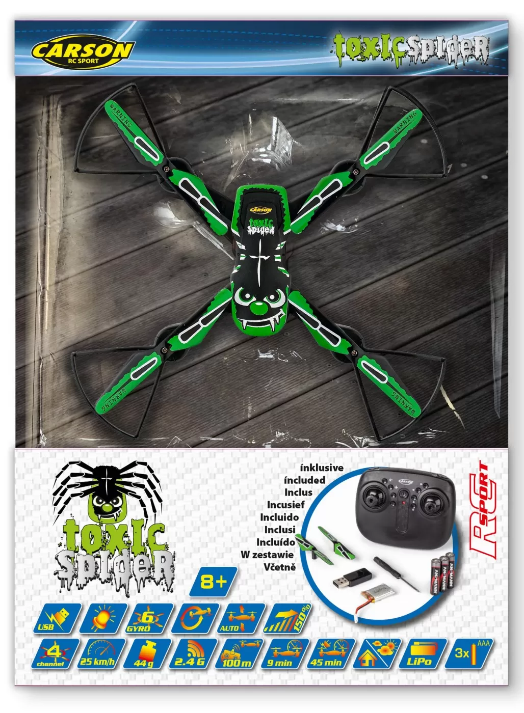 CARSON QUADCOPTER RC TOXIC SPIDER