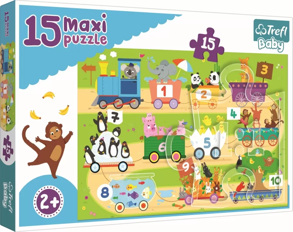 PUZZLE TREFL 15 MAXI TRENUL CU NUMERE