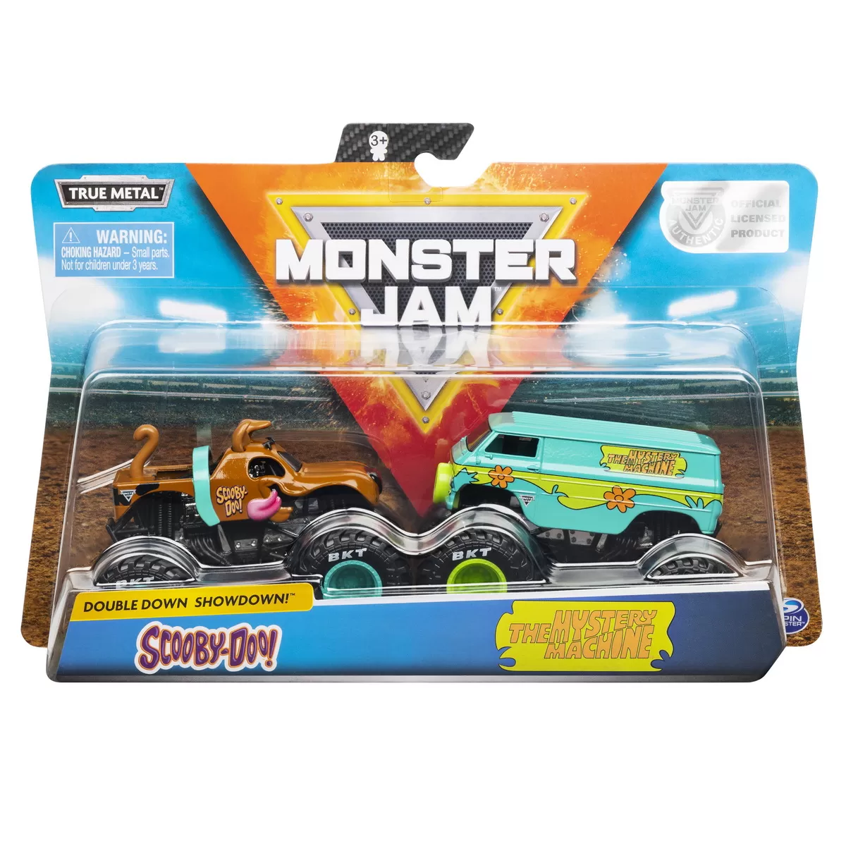 MONSTER JAM SET 2 MACHETE METALICE SCOOBY DOO SI THE MYSTERY MACHINE