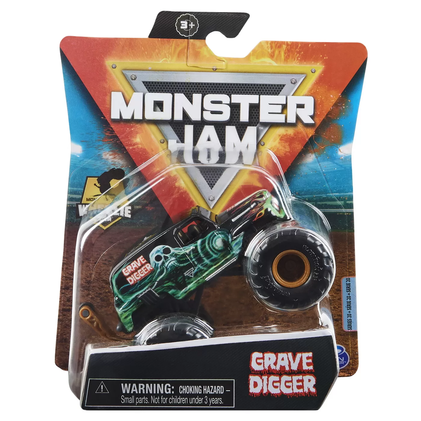 MONSTER JAM MASINUTA METALICA GRAVE DIGGER NEGRU SCARA 1 LA 64