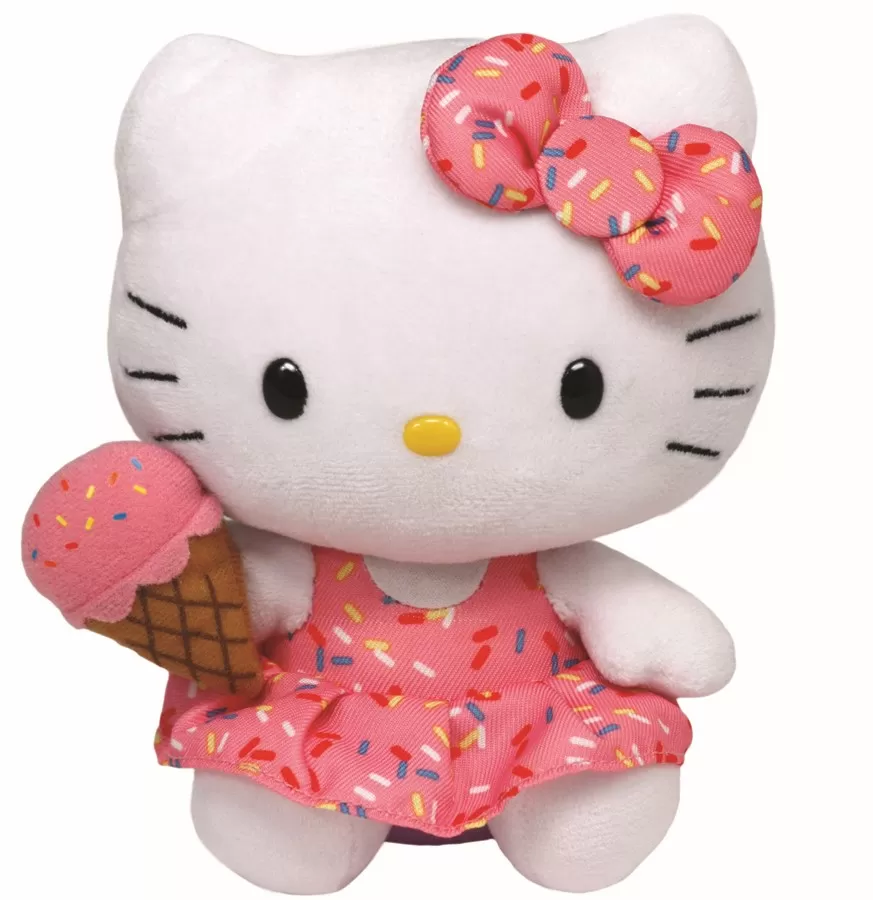 PLUS TY 15CM BEANIE BABIES HELLO KITTY CU INGHETATA