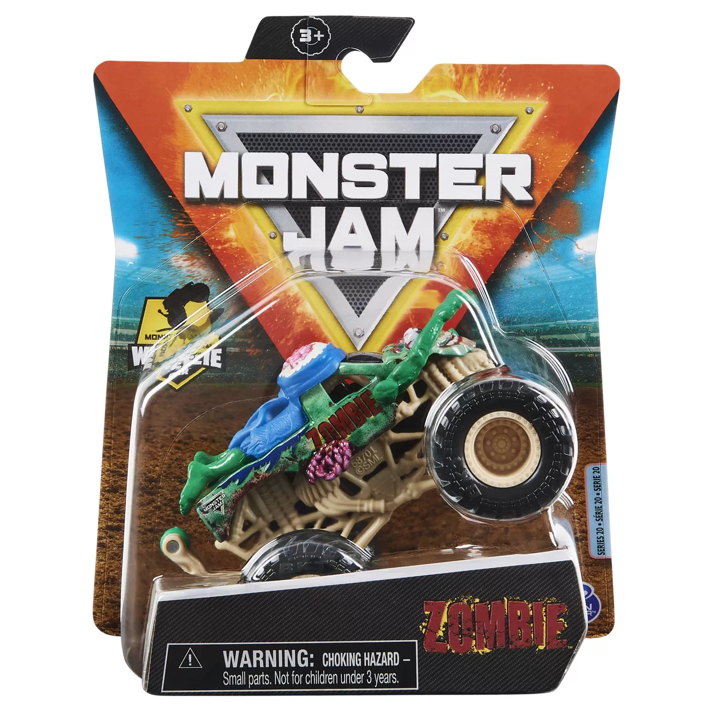MONSTER JAM MASINUTA METALICA ZOMBIE SCARA 1 LA 64