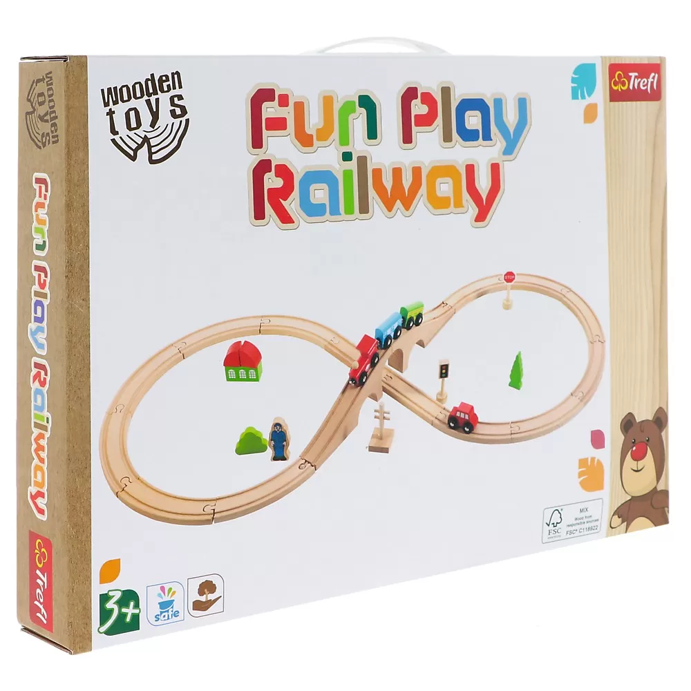 PUZZLE TREFL DIN LEMN SINA DE TREN AMUZANTA