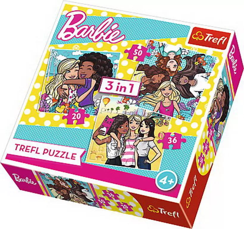 PUZZLE TREFL 3IN1 PRIETENIE ADEVARATA BARBIE