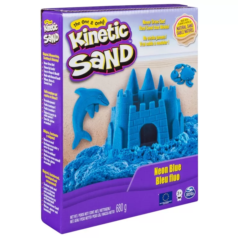 NISIP KINETIC DELUXE CULORI NEON 680GRAME ALBASTRU