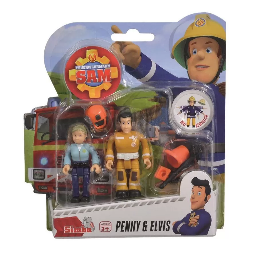 POMPIERUL SAM SET FIGURINE ELVIS SI PENNY 7.5CM