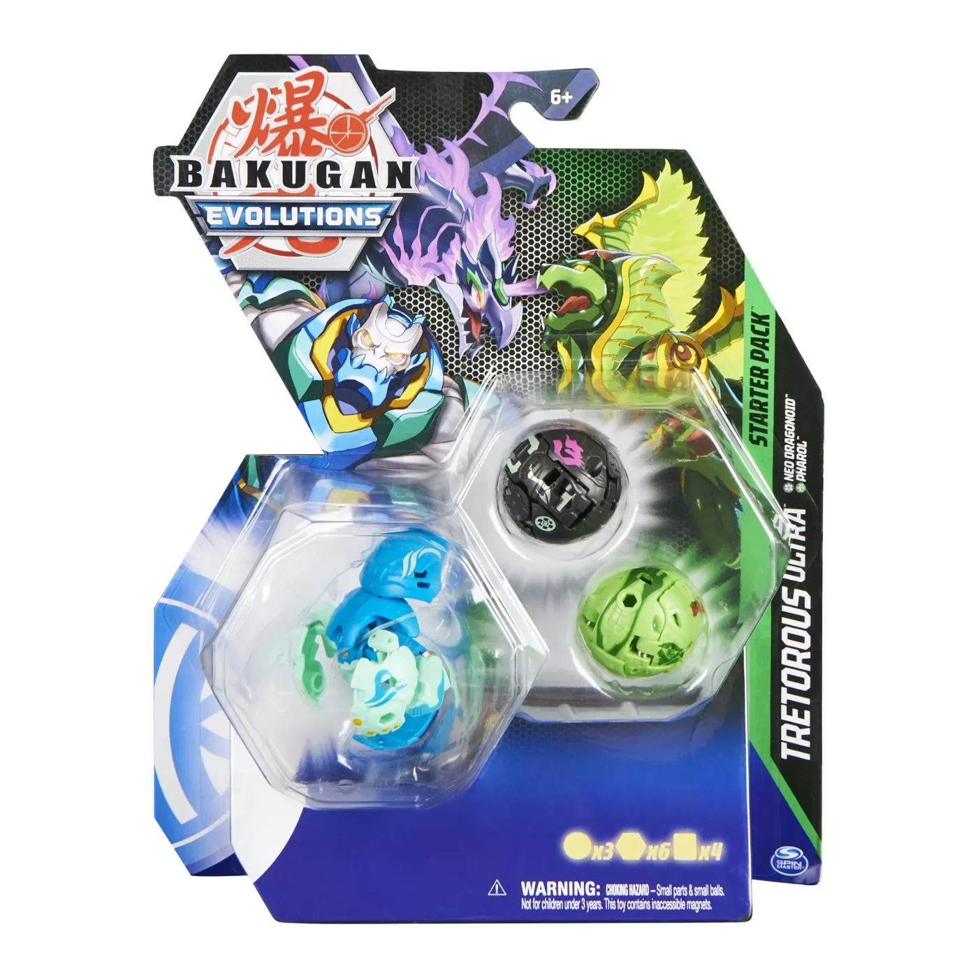 BAKUGAN PACHET STARTER 3 BAKUGANI S4 TRETOROUS ULTRA, NEO DRAGONOID SI PHAROL