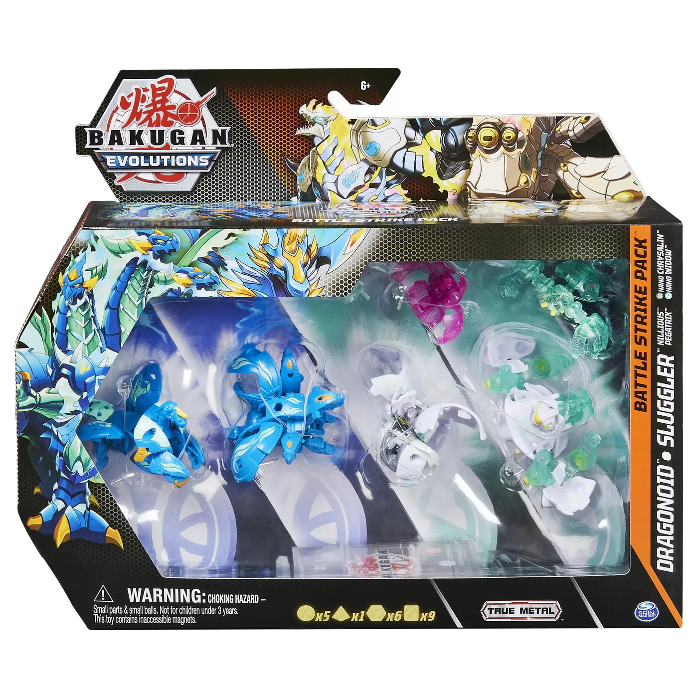 BAKUGAN S4 PACHET STARTER 4 PIESE DRAGONOID, SLUGGER, NILLIOUS SI PEGATRIX